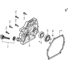 195 S - Bertolini Tiller Crankcase cover Diagram