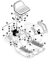 Hayter Heritage 19-42 - 147R (147R001001 - 147R099999) - Rear Chassis Assembly