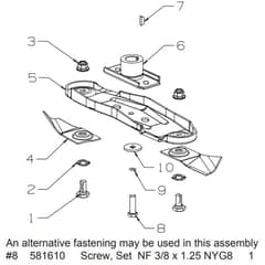 Masport 200ST - 483809 - Sept 2015 7960907 - 460mm Blade Assembly 8150000
