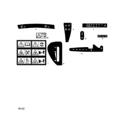 2048H - 2002 - 13-2655-12 - Mountfield Ride On Mower Labels Diagram