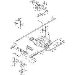 2105M - 2004 - 13-2715-94 - Mountfield Front Mower Foot Controls Diagram