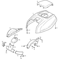2125H - 2005 - 13-2716-95 - Mountfield Front Mower Bodywork Diagram