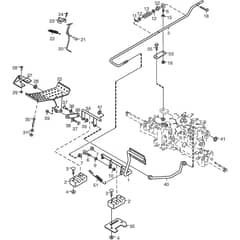 2125H - 2006 - 13-2716-96 - Mountfield Front Mower Foot Controls Diagram