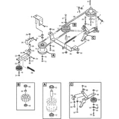 2125H - 2006 - 13-2716-96 - Mountfield Front Mower PTO (Power Take Off) Diagram