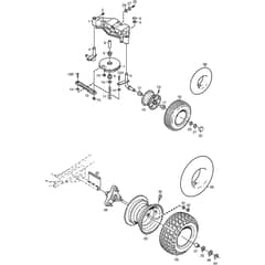 2125H - 2006 - 13-2716-96 - Mountfield Front Mower Wheels Diagram