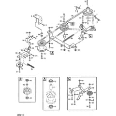 2125H - 2007 - 13-2716-97 - Mountfield Front Mower PTO (Power Take Off) Diagram