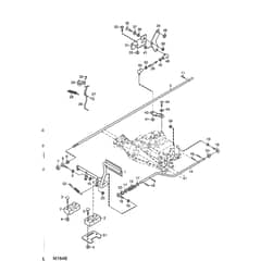 2125M - 2009 - 13-2705-99 - Mountfield Front Mower Foot Controls Diagram
