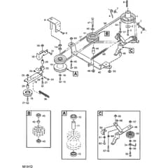 2135H - 2010-2012 - 13-2716-00 - Mountfield Front Mower PTO (Power Take Off) Diagram
