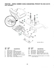 Husqvarna 2146Xls - Seat