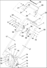 Hayter 21 Inch Heavy Duty - 455E (455E290000001 - 455E290999999) - Handle Assembly
