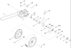 Hayter 21 Inch Heavy Duty - 455E (455E290000001 - 455E290999999) - Height-Of-Cut - Rear Wheel Assembly