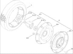 Hayter 21 Inch Heavy Duty - 455E (455E290000001 - 455E290999999) - Rear Wheel Assembly No. 115-3813