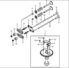 Hayter 21 Inch Heavy Duty - 455E (455E290000001 - 455E290999999) - Valve - Camshaft Assembly