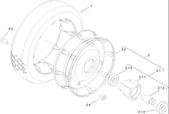 Hayter 21 Inch Heavy Duty - 455E (455E290000001 - 455E290999999) - Wheel - Tire Assembly No. 115-3849