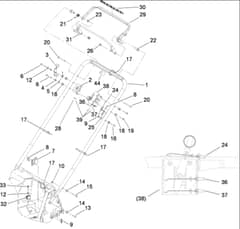 Hayter 21 Inch Heavy Duty - 455E (455E280000001 - 455E280999999) - Handle - Bail Assembly