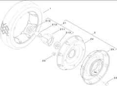 Hayter 21 Inch Heavy Duty - 455E (455E310000001 - 455E310999999) - Rear Wheel Assembly No. 115-3813