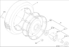 Hayter 21 Inch Heavy Duty - 455E (455E310000001 - 455E310999999) - Wheel - Tire Assembly No. 115-3849