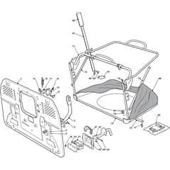 2240H - 2011-2013 - 2T0980283/M11 - Mountfield Ride On Mower Grasscatcher Diagram