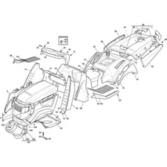 2240H Twin - 2021 - 2T0970483/M21 - Mountfield Ride On Mower Body Diagram