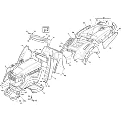 2240H Twin - 2023 - 2T0970483/M22 - Mountfield Ride On Mower Body Diagram