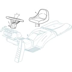 2248H - 2004-2005 - 299942233/MOE - Mountfield Ride On Mower Seat and Steering Wheel Diagram