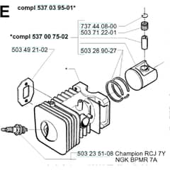 Husqvarna 225 B - 2001-Current - Cylinder Piston