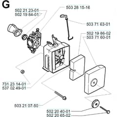 Husqvarna 225 B - X-SERIES 2001-Current - Carburetor / Air Filter