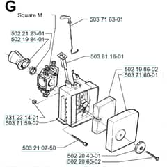 Husqvarna 225 BV - 1997-Current - Carburetor / Air Filter