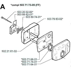 Husqvarna 225 BX - VACUUM KIT 2001-Current - Muffler