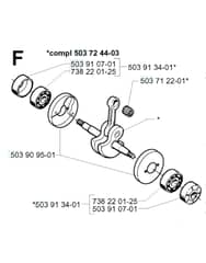 Husqvarna 225 E - Crankshaft