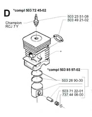 Husqvarna 225 E - Cylinder Piston