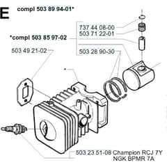 Husqvarna 225 HBV - 2000-Current - Cylinder Piston