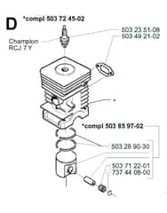 Husqvarna 225R - 1997-2000 - Cylinder Piston