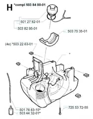 Husqvarna 225RJ - 1996-1997 - Crankcase