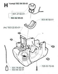 Husqvarna 225RJ - 1997-2000 - Crankcase