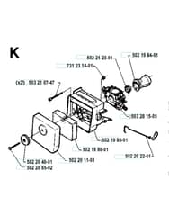 Husqvarna 232R - 1994-1995 - Carburetor & Air Filter