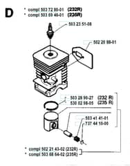 Husqvarna 232R - 1994-1995 - Cylinder Piston