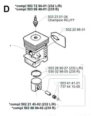Husqvarna 232R - 1997-1998 - Cylinder Piston