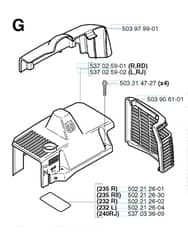 Husqvarna 232R - 2002-2006 - Cylinder Cover