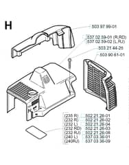 Husqvarna 232RJ - 2000-4 - Cylinder Cover
