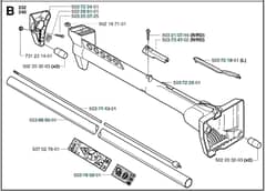 Husqvarna 235R - 2002-2006 - Shaft & Handle B