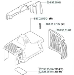 Husqvarna 235R from 20144800001-current - Cylinder Cover