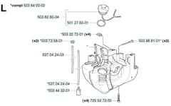 Husqvarna 235R from 20144800001-current - Fuel Tank