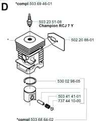 Husqvarna 240RBD - 2000-Current - Cylinder Piston