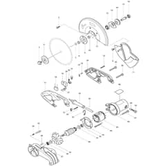 Makita 2414B - Portable Cut-Off 355mm - Power Tool 01 Diagram