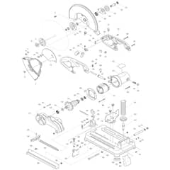Makita 2414EN - 355mm Portable Cut-Off - Power Tool Diagram