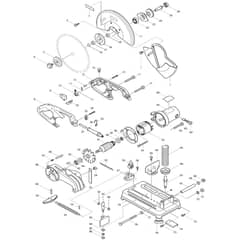Makita 2414NB - Portable Cut-Off 355mm - Power Tool Diagram