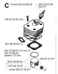 Husqvarna 242XPGCAT - Cylinder Piston