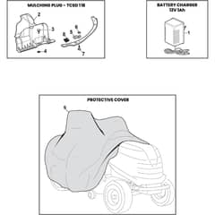 2448H-SD Twin - 2019-2020 - 2T1945283/M17 - Mountfield Ride On Mower Options Diagram