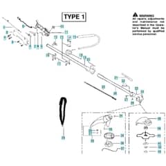 McCulloch 2500 CXL - 2008-03 - Shaft & Handle (1) Parts Diagram